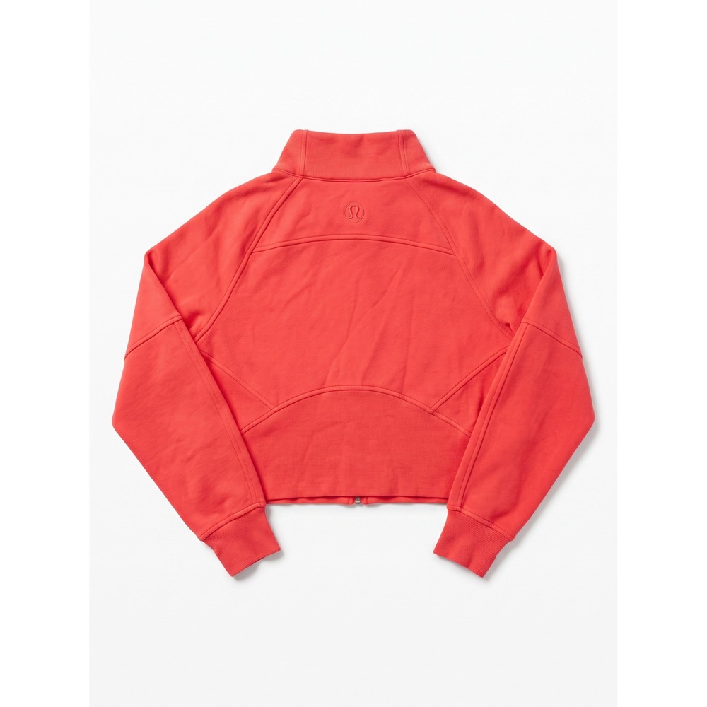 Lululemon Scuba Oversized Funnel Neck Half Zip Carnation Red M/L - Picture 3 of 9